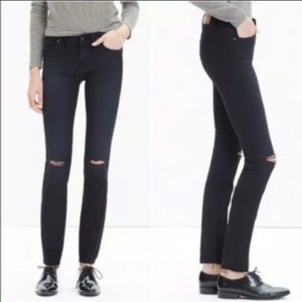 Madewell Skinny Skinny Knee Rip Trent Wash Size 28